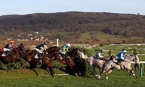 Josies instructions on their way to triumph into the Glenfarclas x-country Chase at Cheltenham